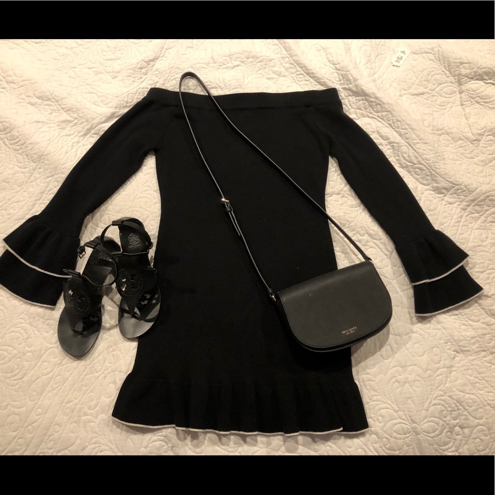 Beautiful sweater dress/ shoulders showing